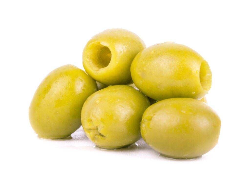 olives vertes coupées